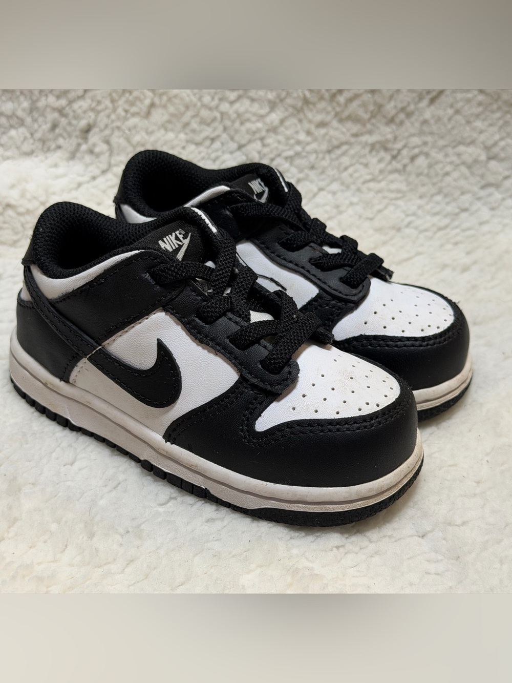Nike Dunk Low "Panda" (TDE) Toddler Trainers (CW1589 100) Size 8C